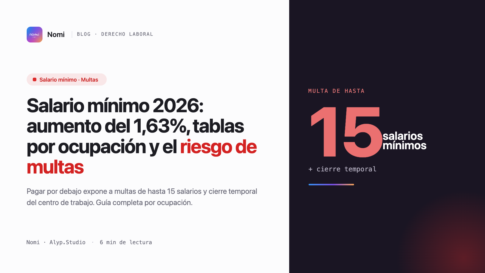 Salario mínimo 2026 en Costa Rica: +1,63%, tablas por ocupación y riesgo de multas